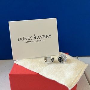 James Avery Silver Rose Ear Studs